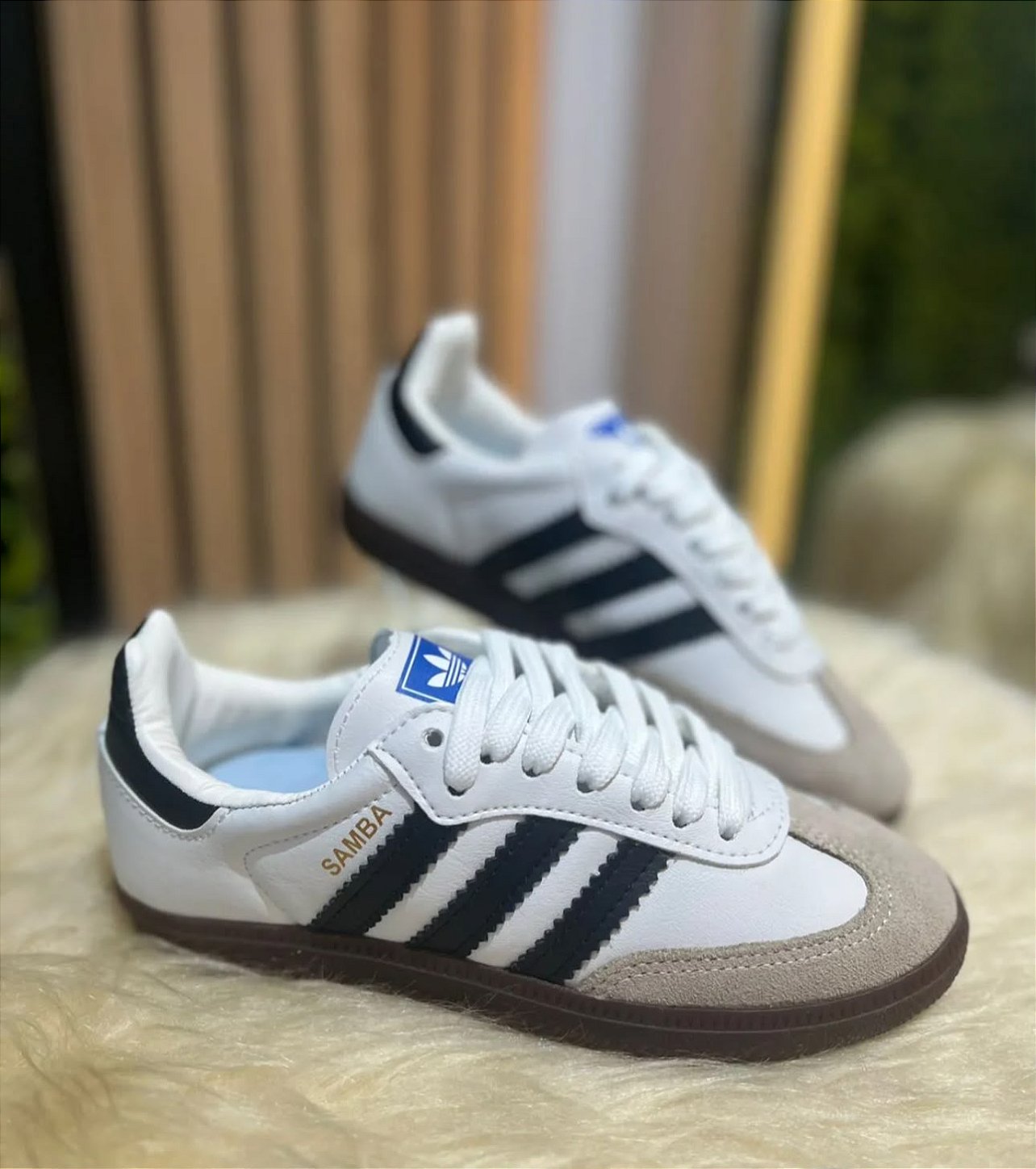 Tênis Adidas Samba Branco/Preto Nacional