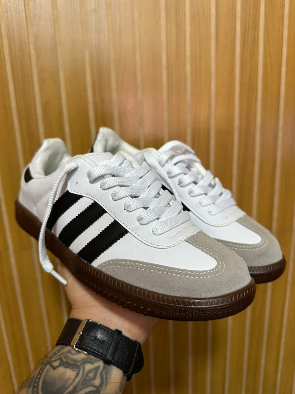 Tênis Adidas Samba Branco/Preto Nacional
