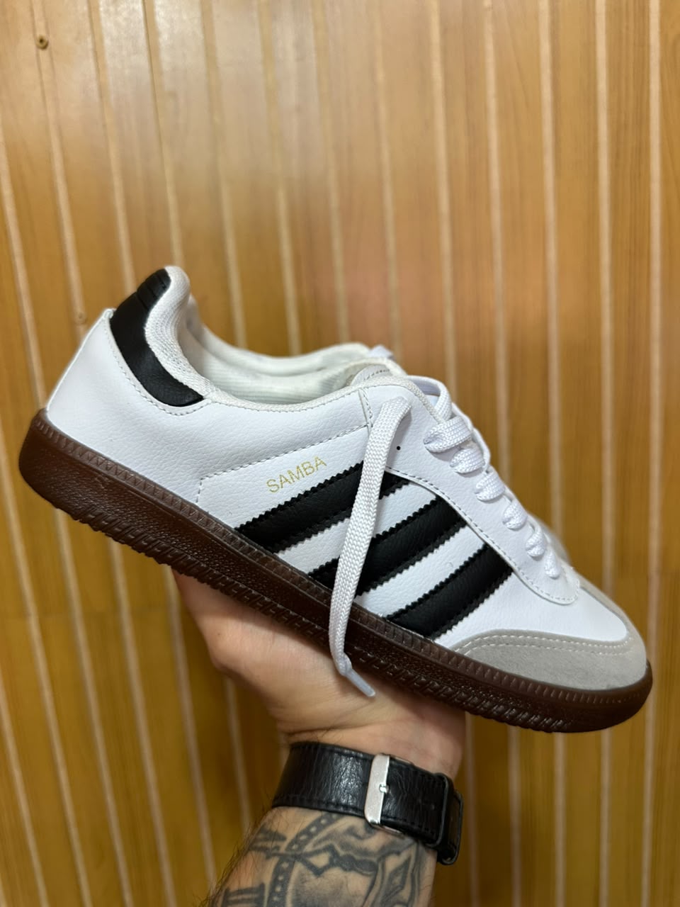 Tênis Adidas Samba Branco/Preto Nacional