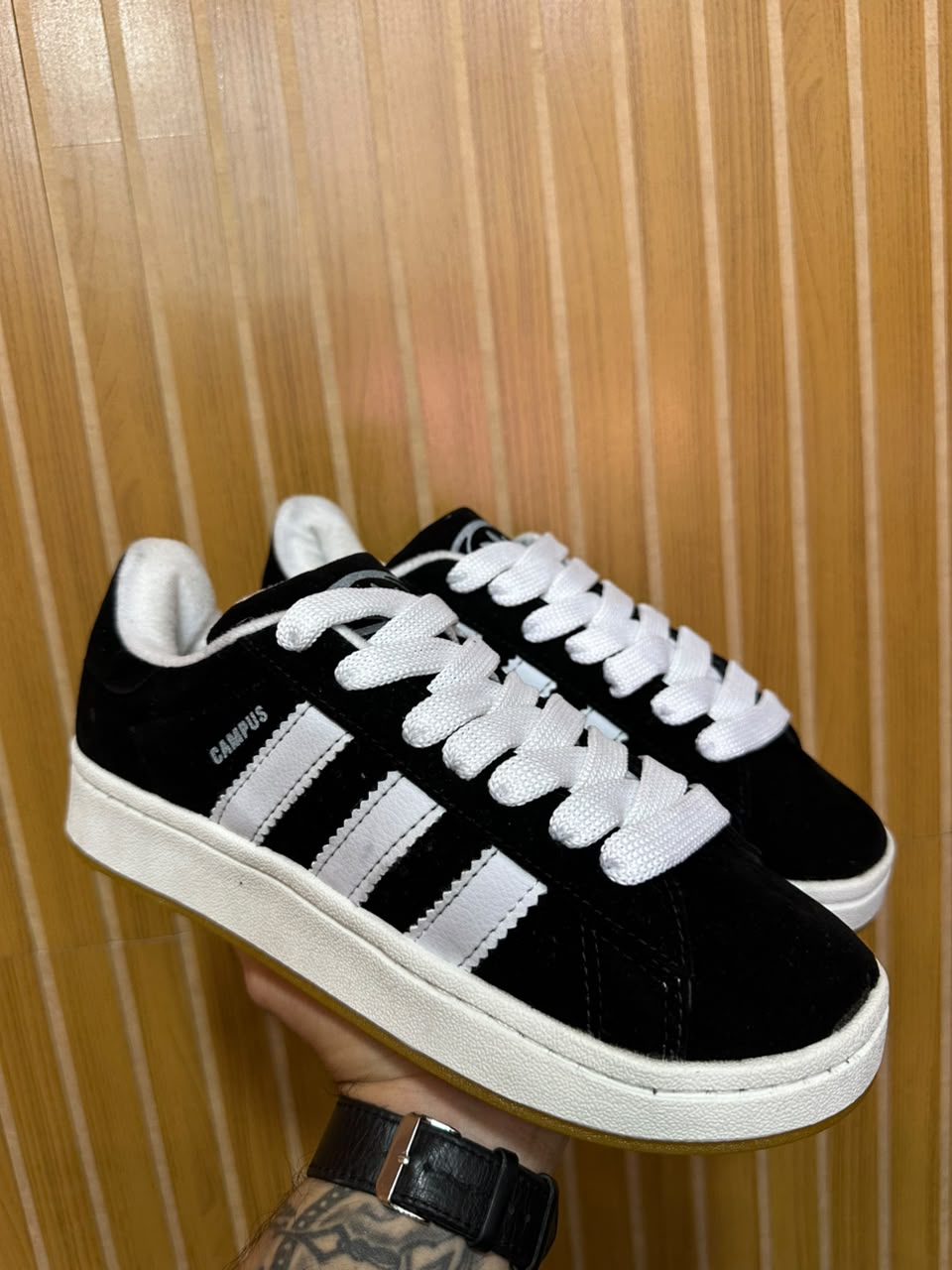 Tênis Adidas Campus Preto/Branco Nacional