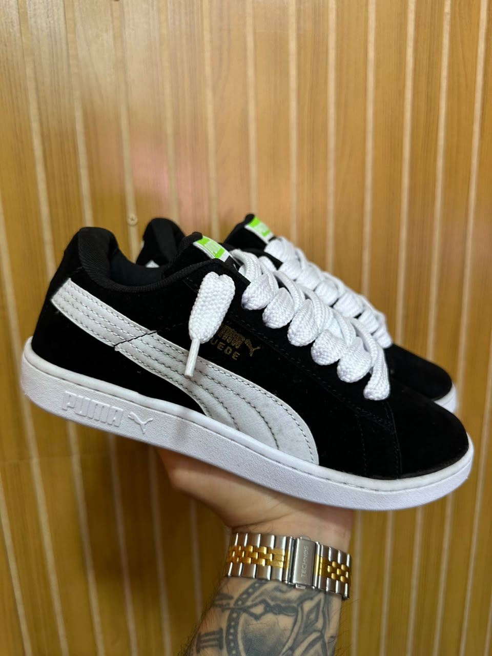 Tênis Puma Sued Preto/Branco Nacional