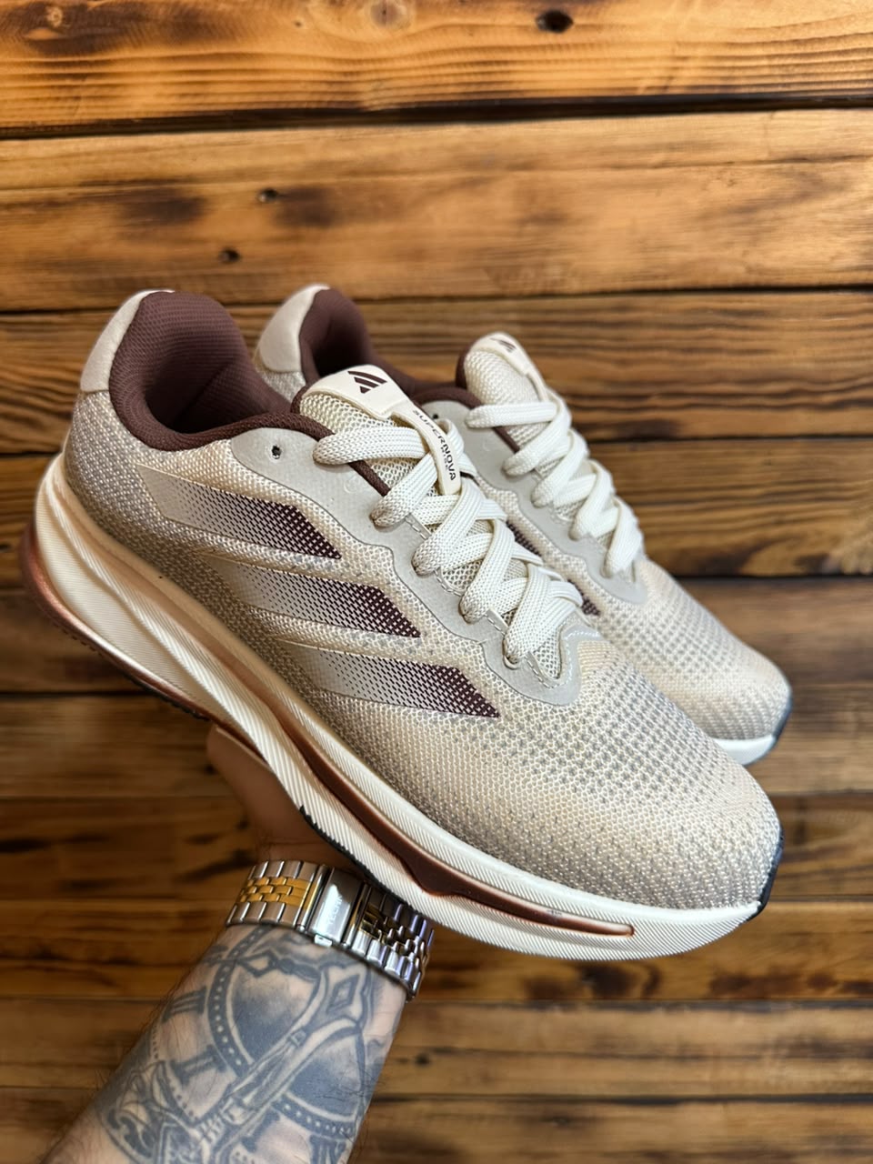 Tênis Adidas Super Nova Bege/Marrom Nacional