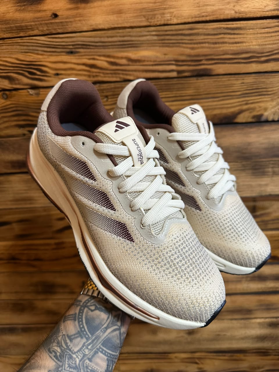 Tênis Adidas Super Nova Bege/Marrom Nacional