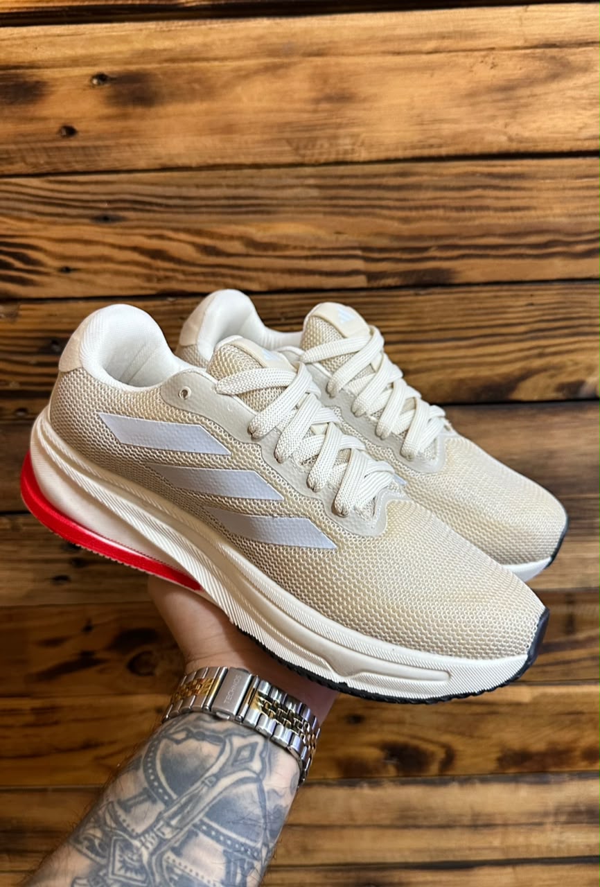 Tênis Adidas Super Nova Bege/Areia/Vermelho