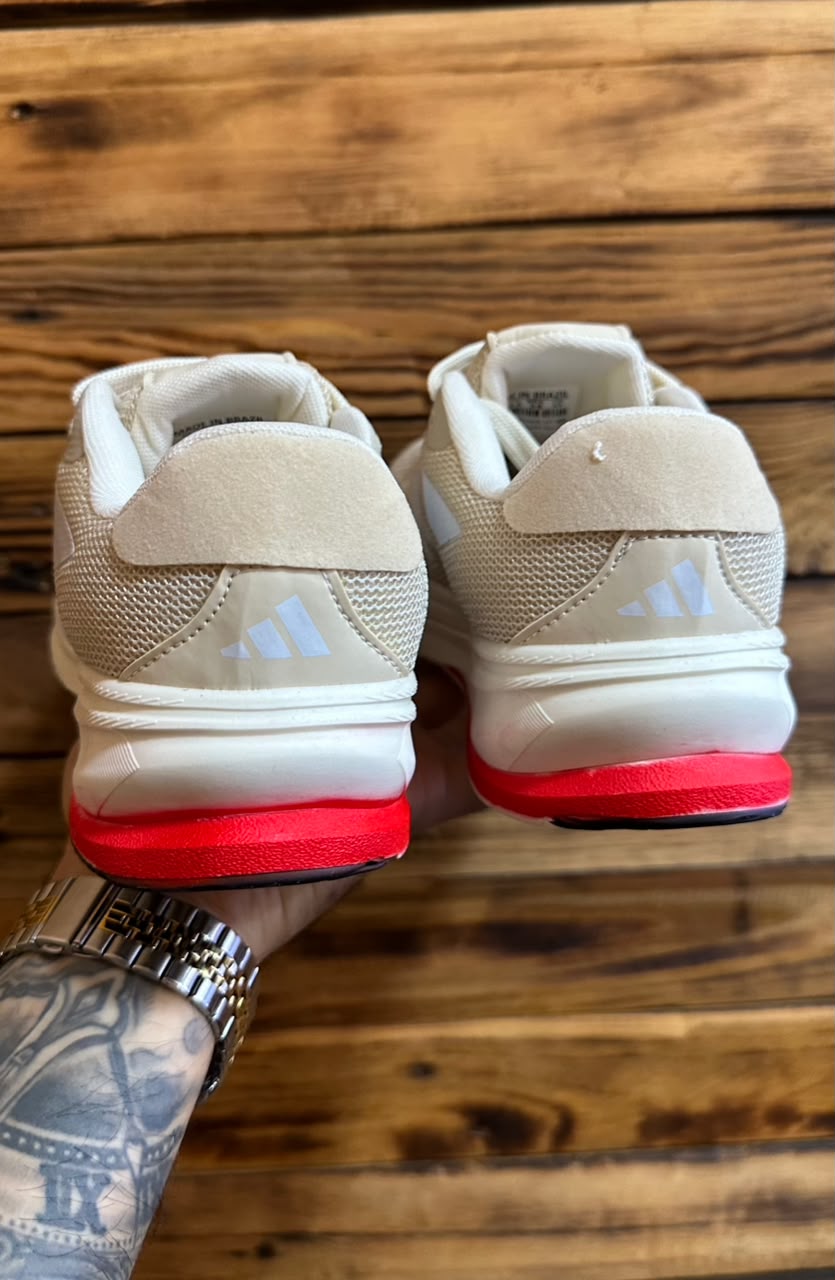 Tênis Adidas Super Nova Bege/Areia/Vermelho