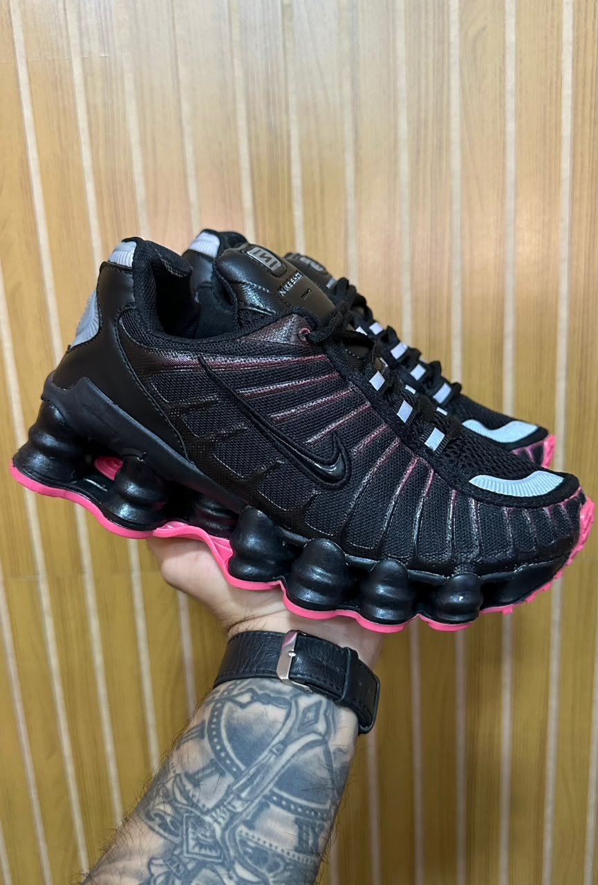 Tênis Nike 12 Molas Preto/Rosa Premium