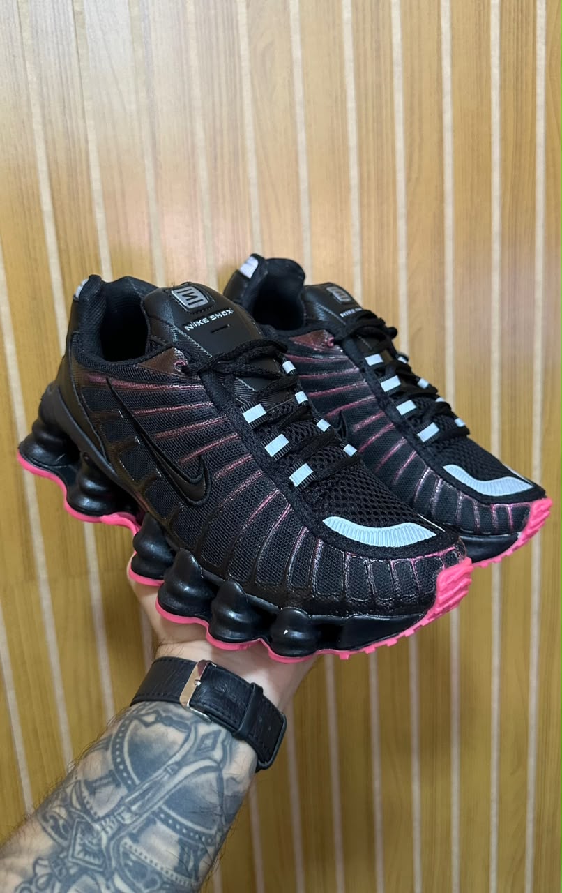 Tênis Nike 12 Molas Preto/Rosa Premium