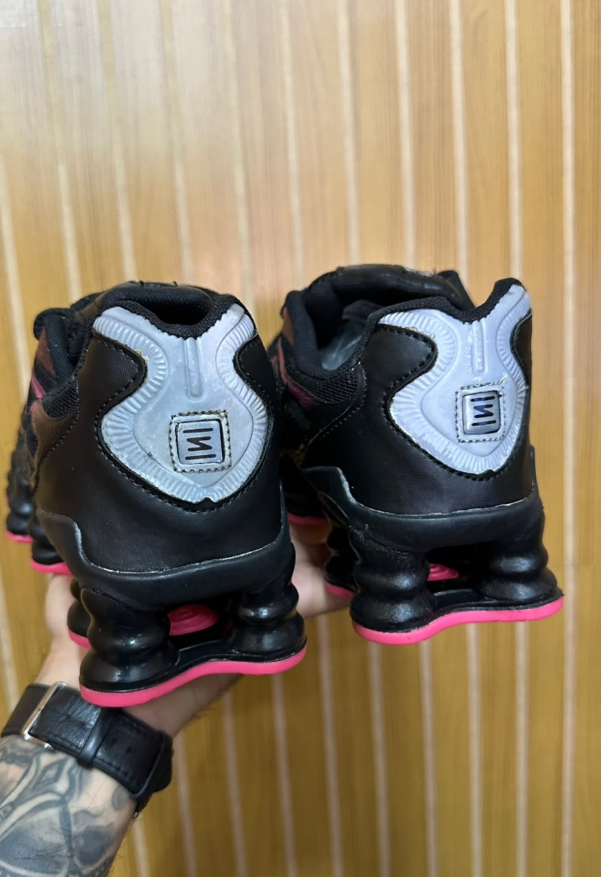 Tênis Nike 12 Molas Preto/Rosa Premium