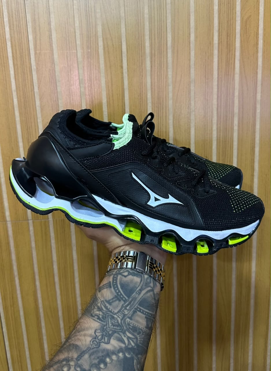 Tênis mizuno Pro X Preto/Branco/Verde