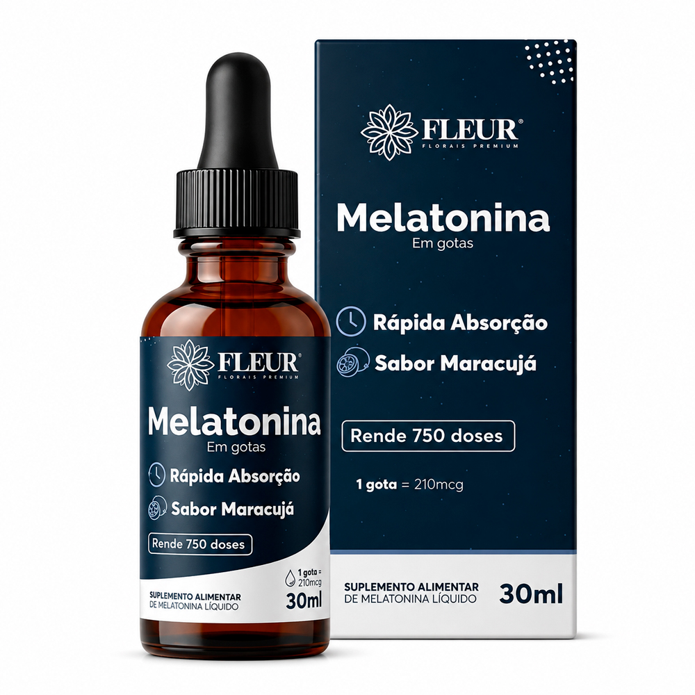Fleur Melatonina Em Gotas Sabor Maracujá 30 Ml 750 Doses