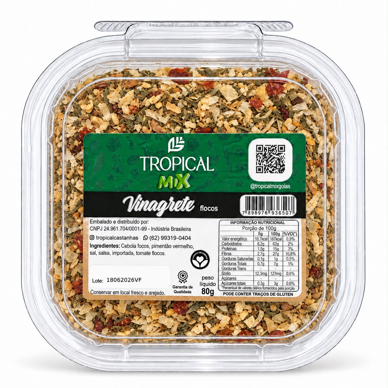 Vinagrete em Flocos Tropical Mix 80g Sem Glutamato