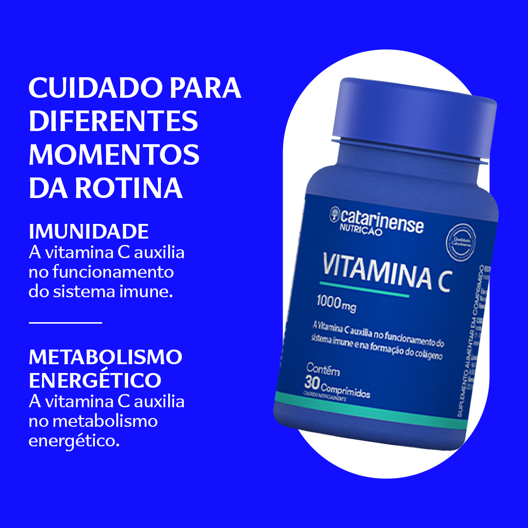 Vitamina C 1000mg Catarinense Nutrição 30 Comprimidos