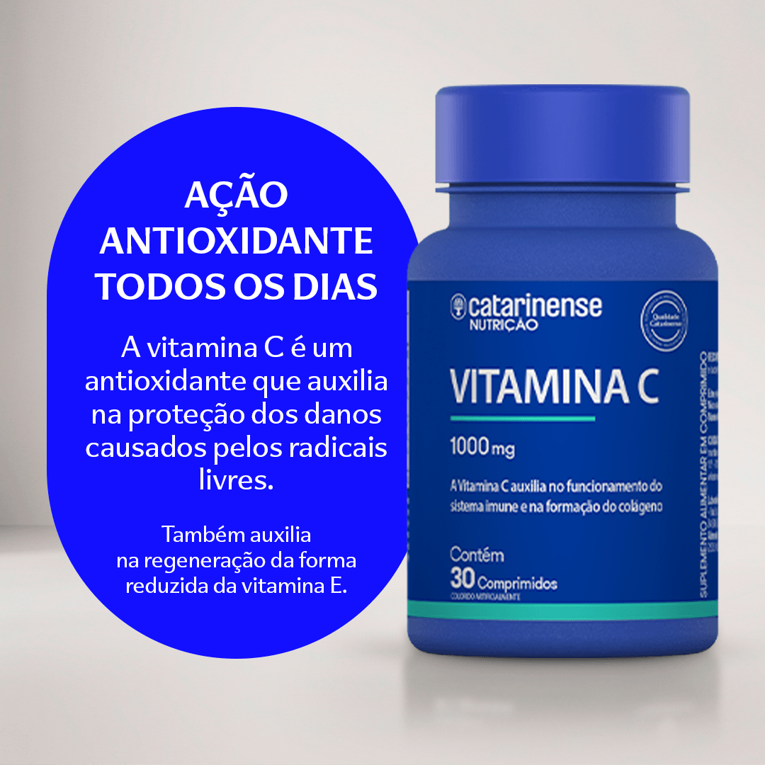 Vitamina C 1000mg Catarinense Nutrição 30 Comprimidos