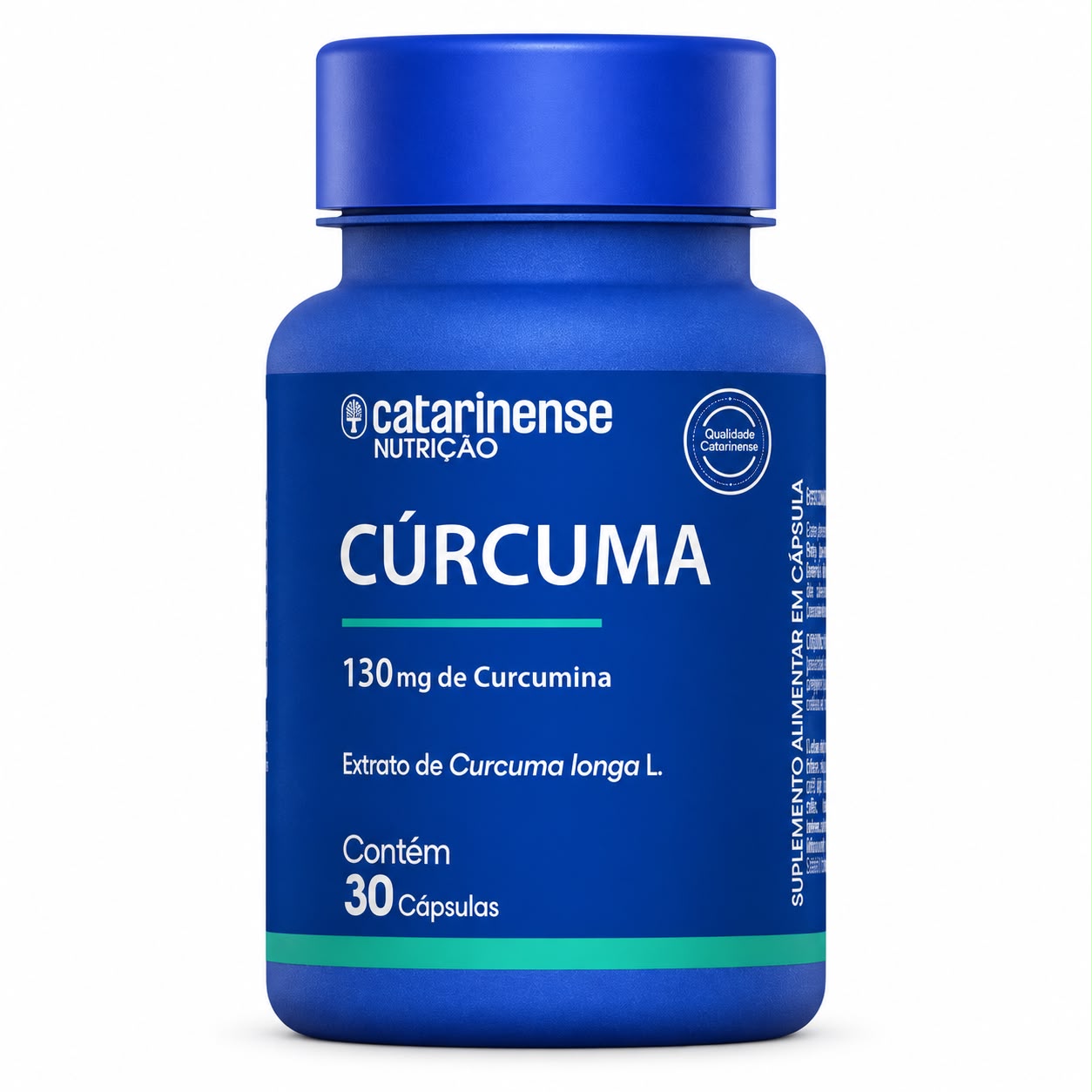 Cúrcuma 130mg Curcumina Catarinense Nutrição 30 Cápsulas