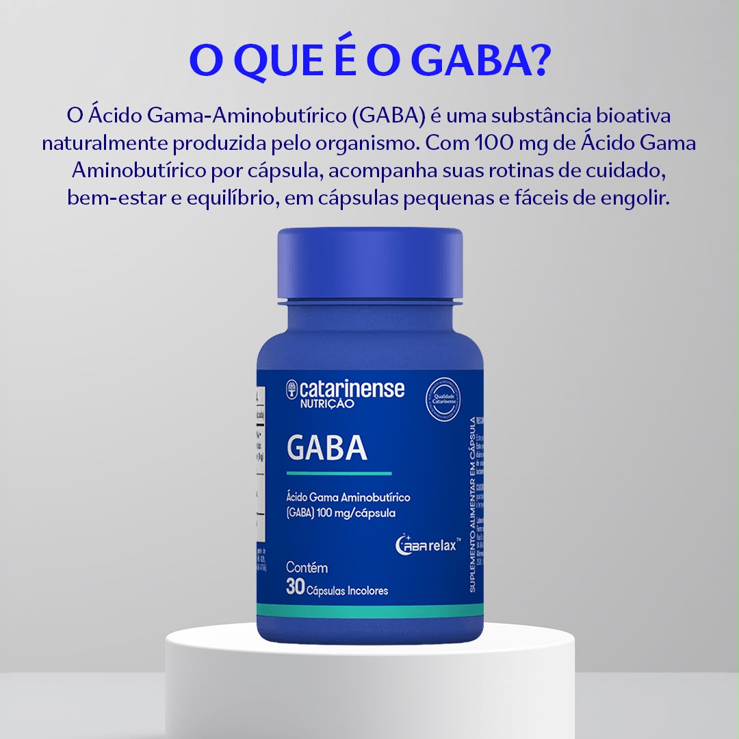 GABA 100mg Catarinense Nutrição 30 Cápsulas