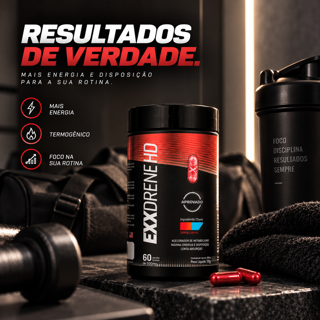 Exxdrenehd Termogênico Exx Nutrition 60 Capsulas