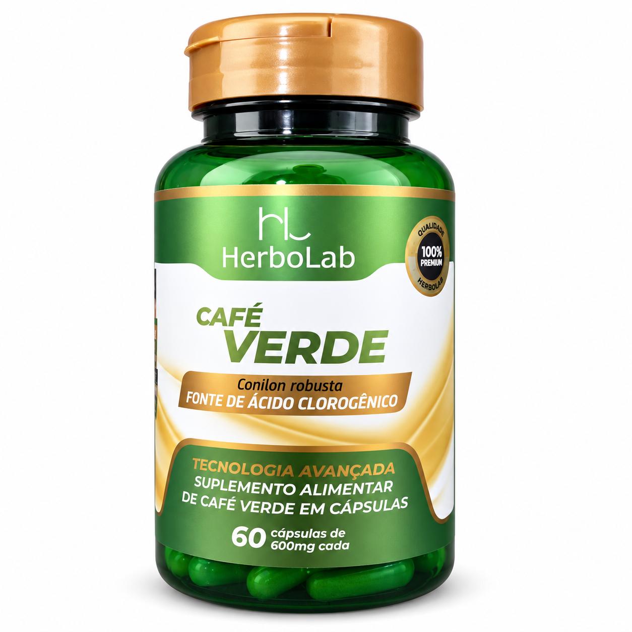 Café Verde 600mg HerboLab 60 Cápsulas