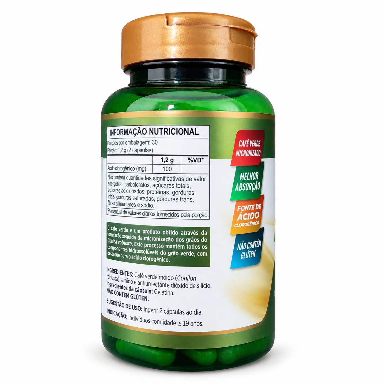 Café Verde 600mg HerboLab 60 Cápsulas