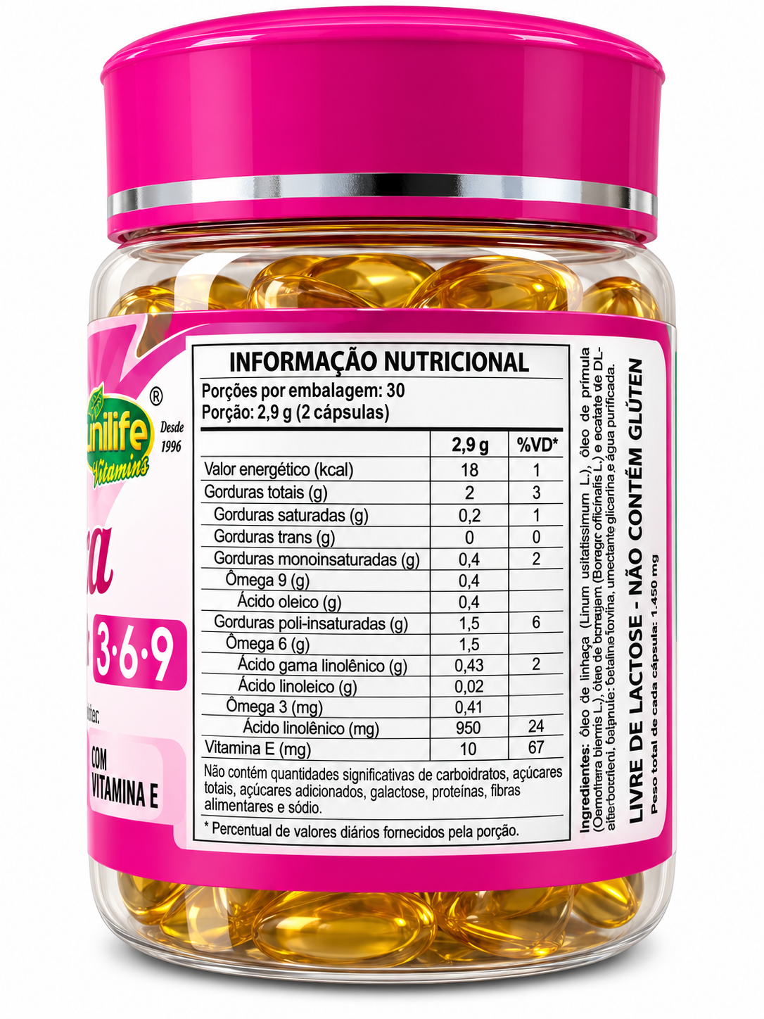 Ômega Mulher 3 6 9 Unilife 60 Cápsulas Femmecare