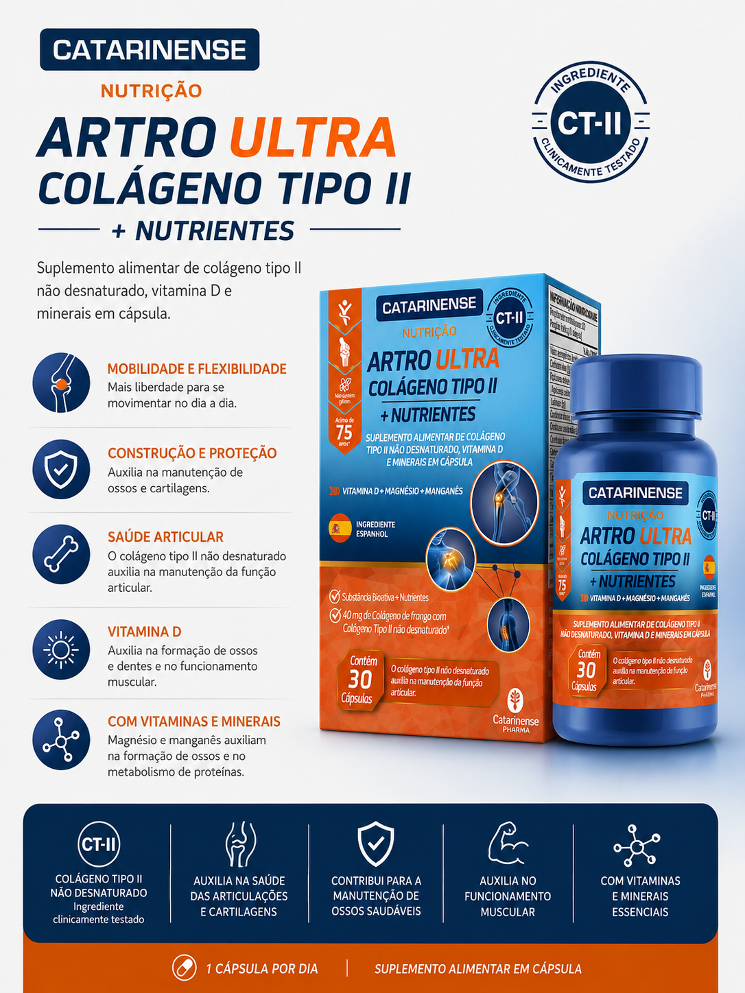 Catarinense Artro Ultra Colageno tipo II 30 cps
