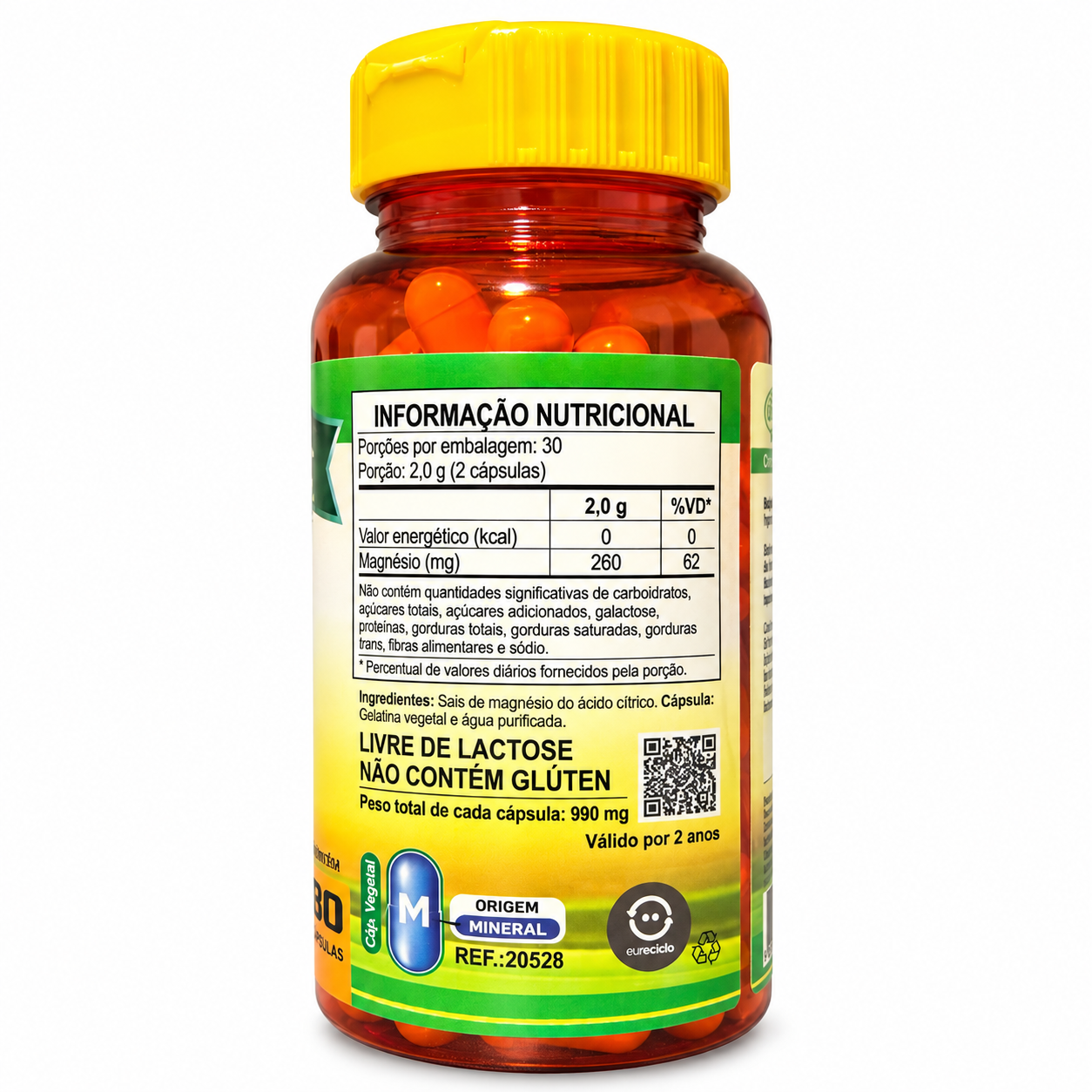 Citrato de Magnésio 260mg Unilife Vitamins 60 Cápsulas Vegano
