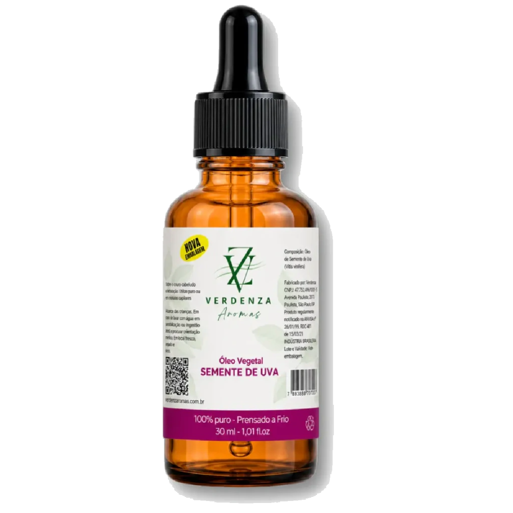 Óleo vegetal Semente de Uva Verdenza Aromas 30ml