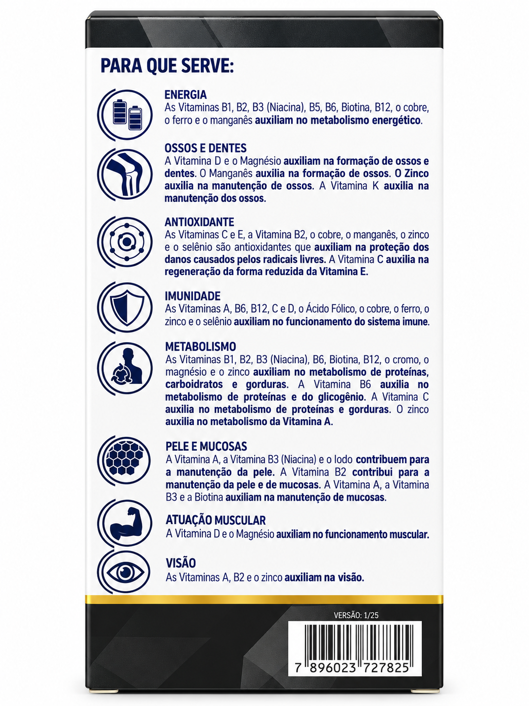 Polivitamínico 50+ Catarinense Nutrição Multi 60 Cápsulas Sem Sabor