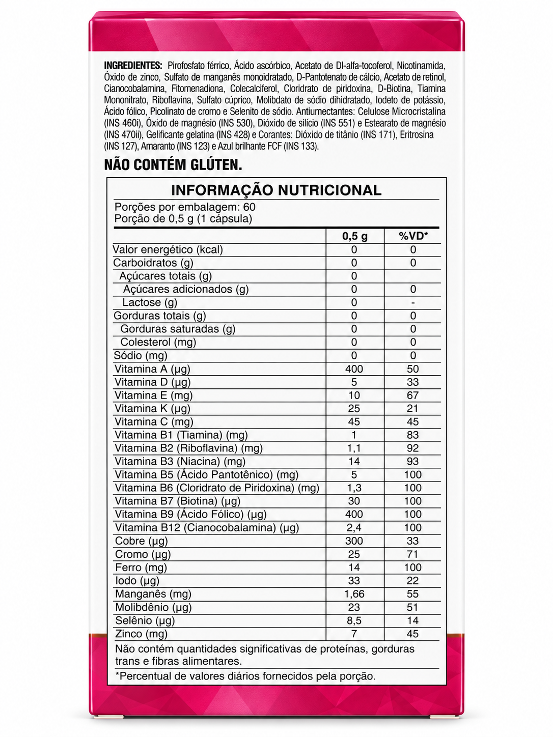 Polivitamínico Mulher Catarinense Nutrição Multi 60 Cápsulas
