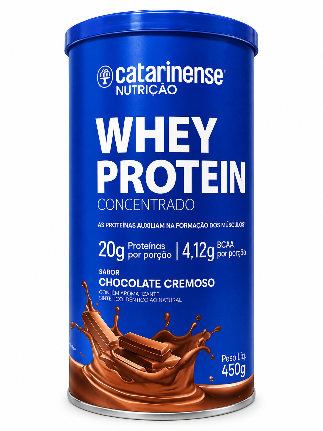 Whey Protein Concentrado Catarinense Chocolate Cremoso 450g