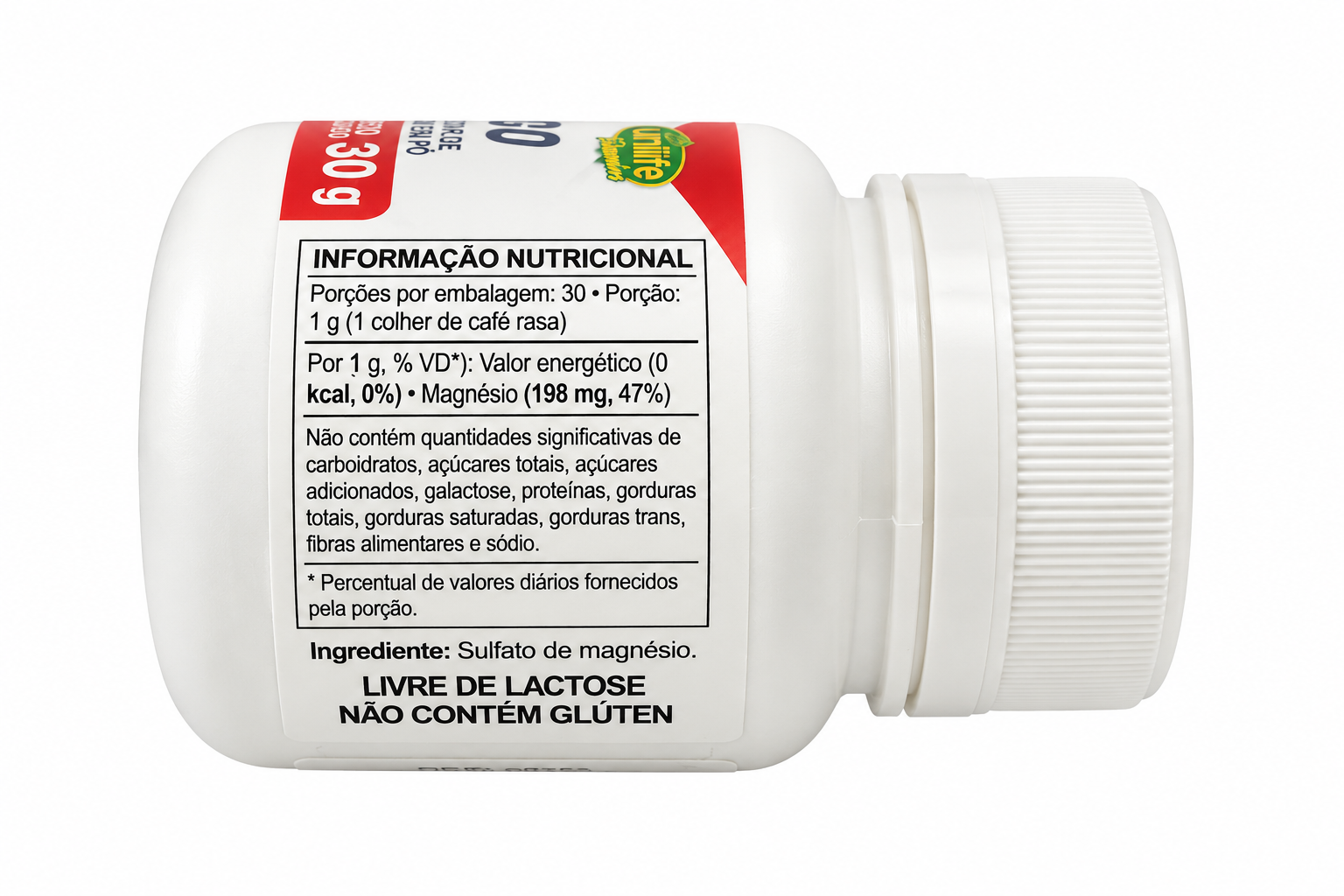 Sal Amargo Unilife 30g Epsom Sulfato Magnésio Pó Vegano