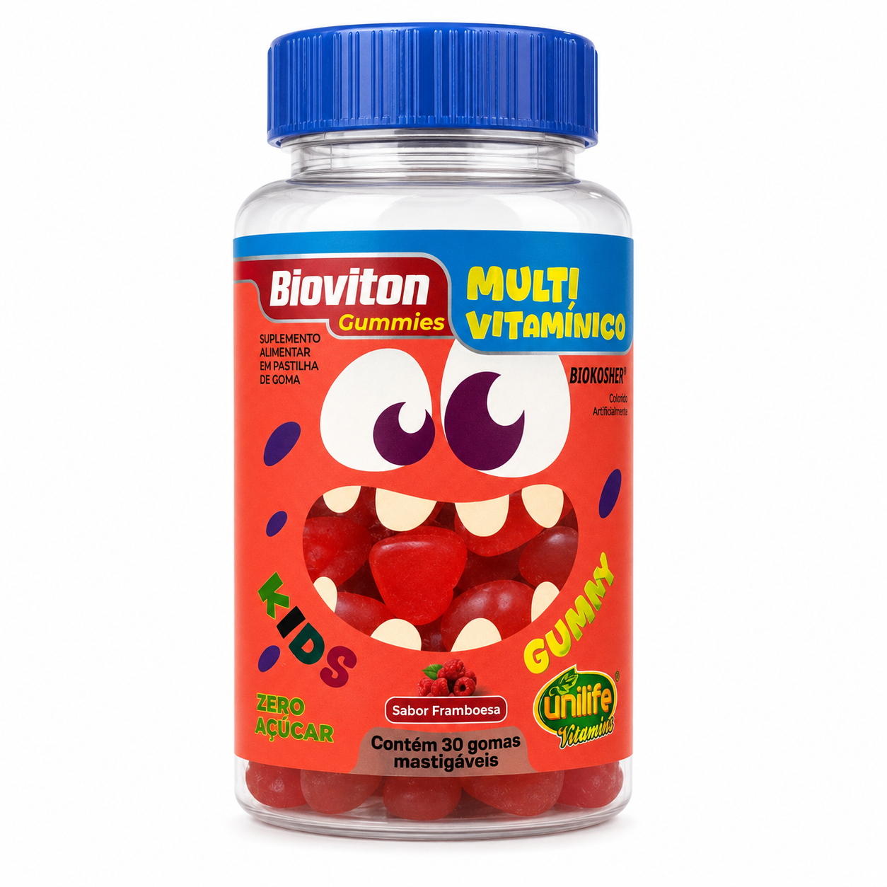 Multivitamínico Kids Bioviton Gummy Unilife 30 Gomas Zero Açúcar Sabor Morango