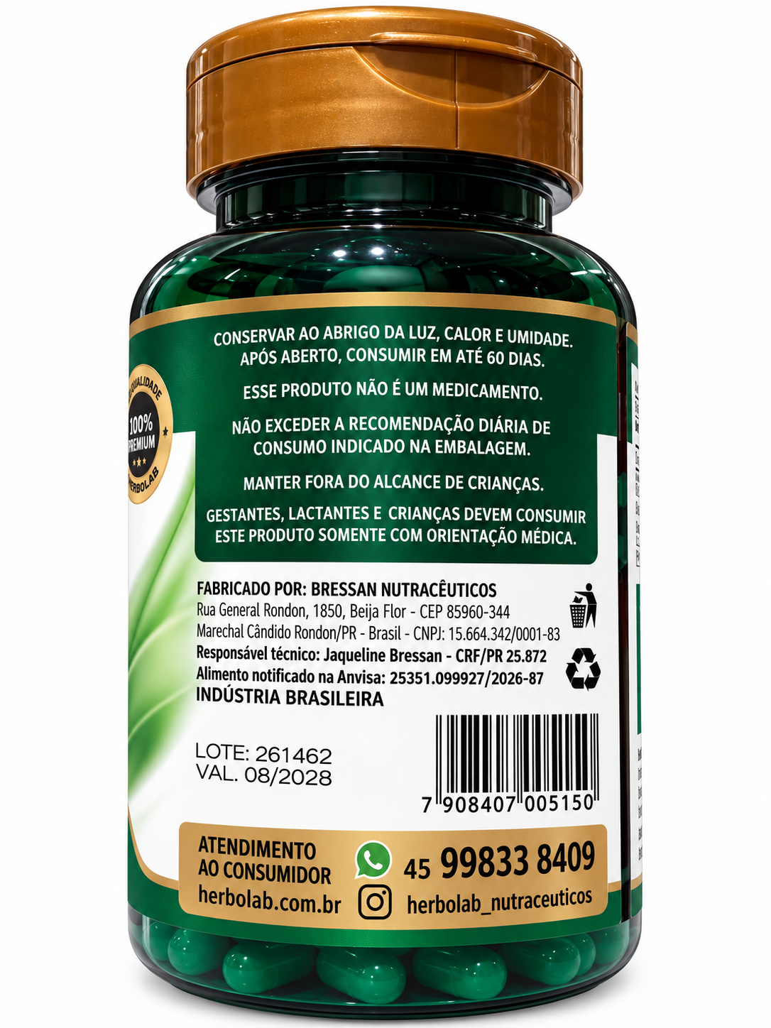 Vitamina B12 Metilcobalamina 9,94mcg HerboLab 60 Cápsulas