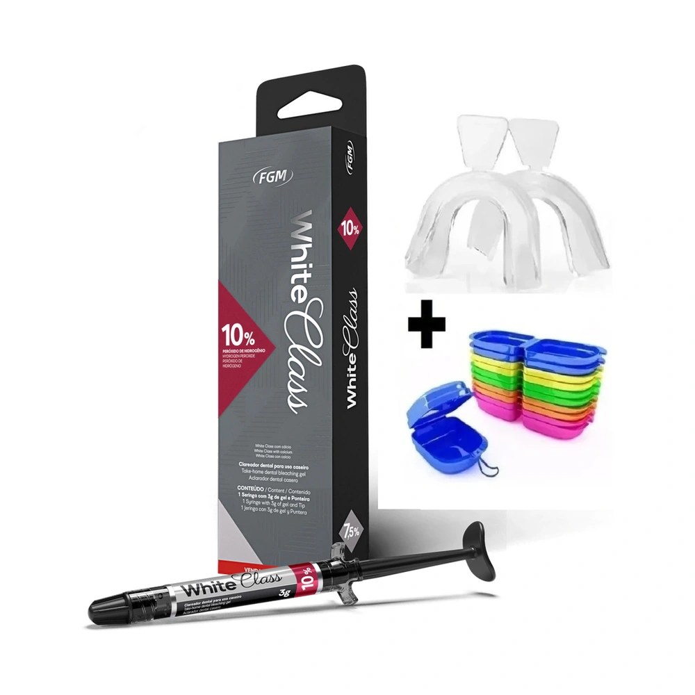 Clareador Dental White Class 10% - 1 Seringa + Moldeira