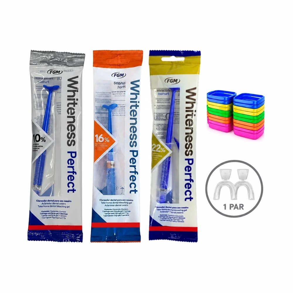 Clareador Dental Whiteness Perfect 10/16/22% - 3 Seringas + Moldeira
