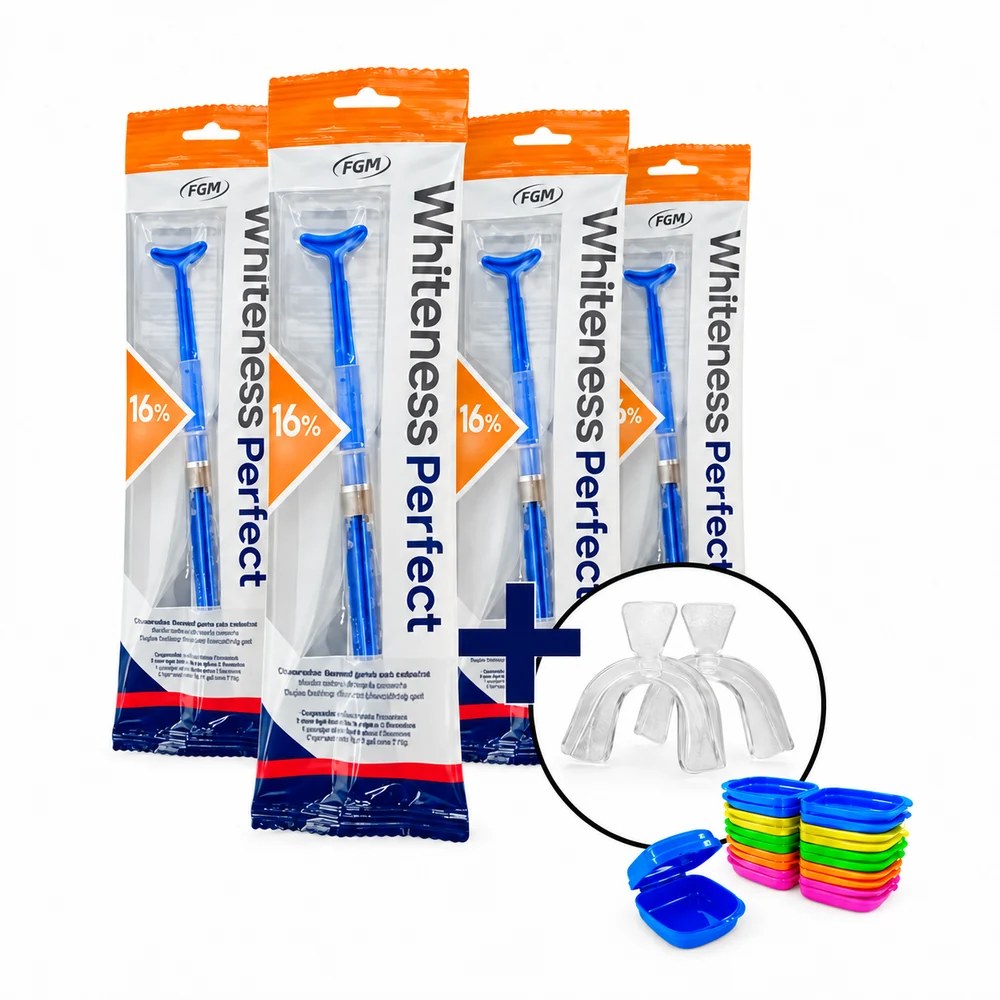 Clareador Dental Whiteness Perfect 16% - 4 Seringas + Moldeira