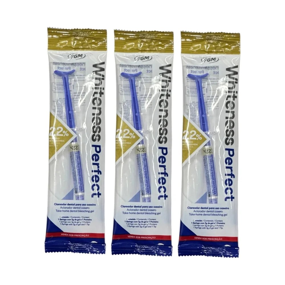 Clareador Dental Caseiro Whiteness Perfect 22% - 3 Seringas