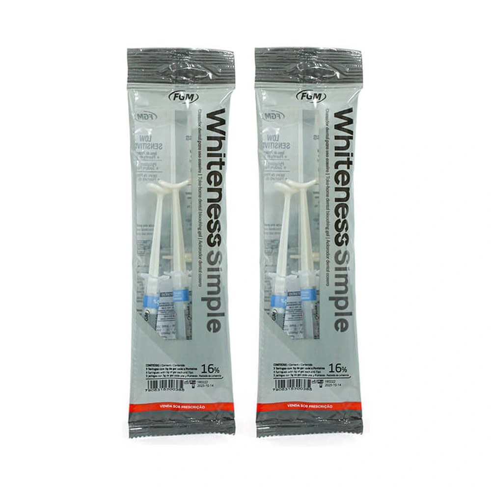 Clareador Whiteness Simple 16% - FGM - 6 Unidades