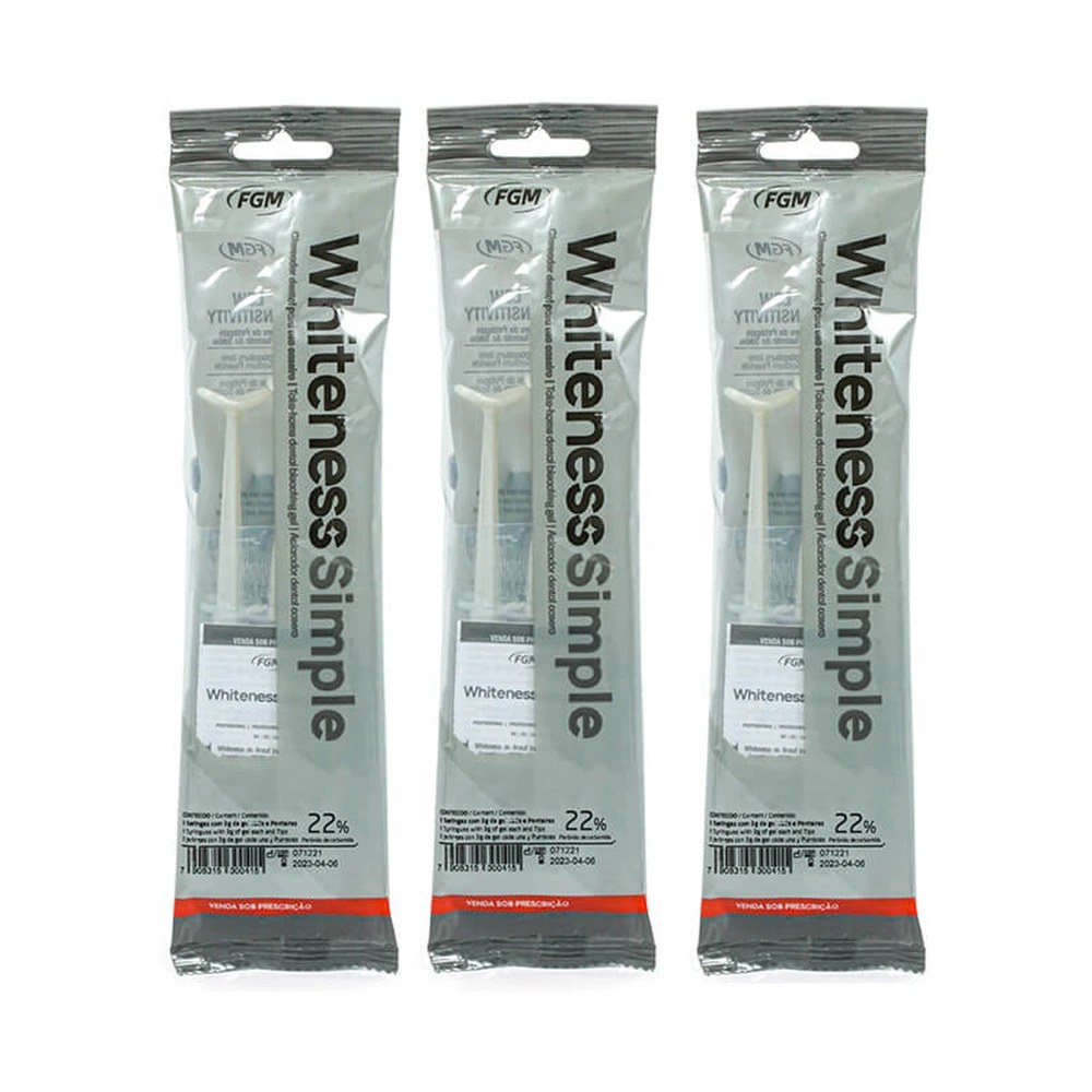 Clareador Whiteness Simple 22% - FGM - 9 Unidades