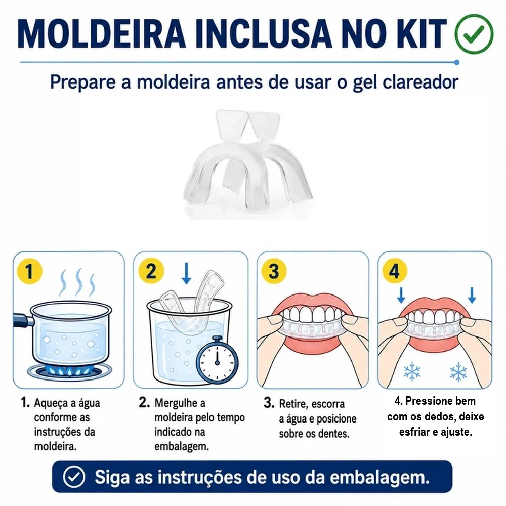 Moldeira termomoldavel Clareamento - 2 Par