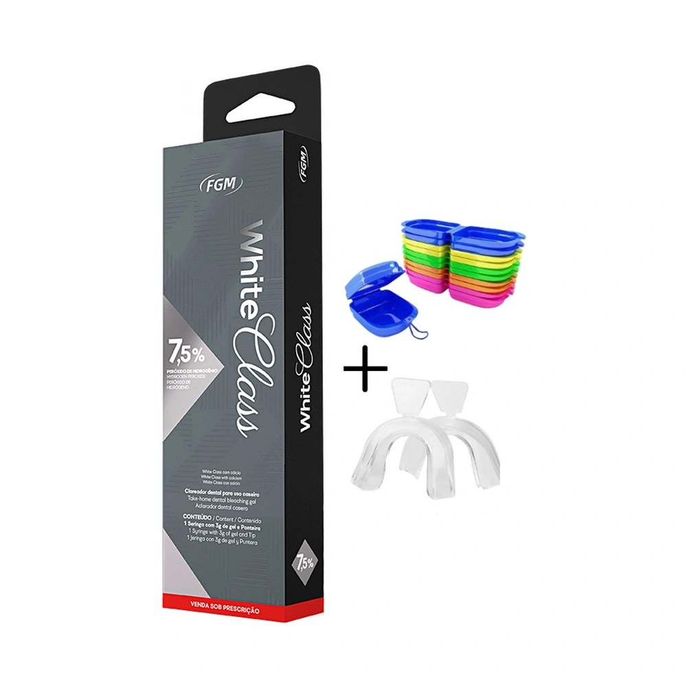 Clareador Dental White Class 7,5% - 1 Seringa + Moldeira