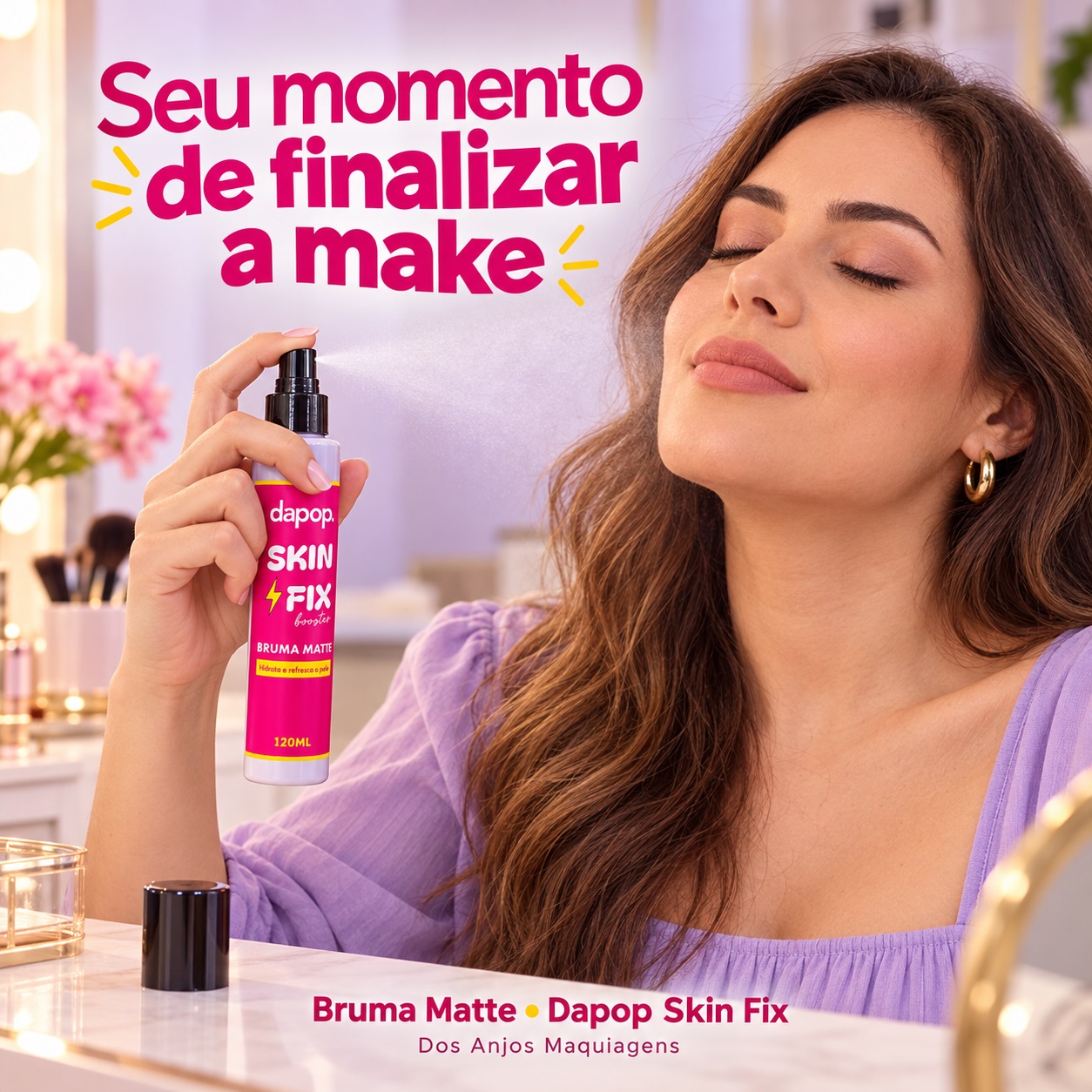 Bruma Matte Dapop Skin Fix Booster 120ml Hidrata e refresca a pele