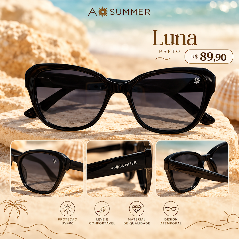 Óculos de Sol LUNA BLACK