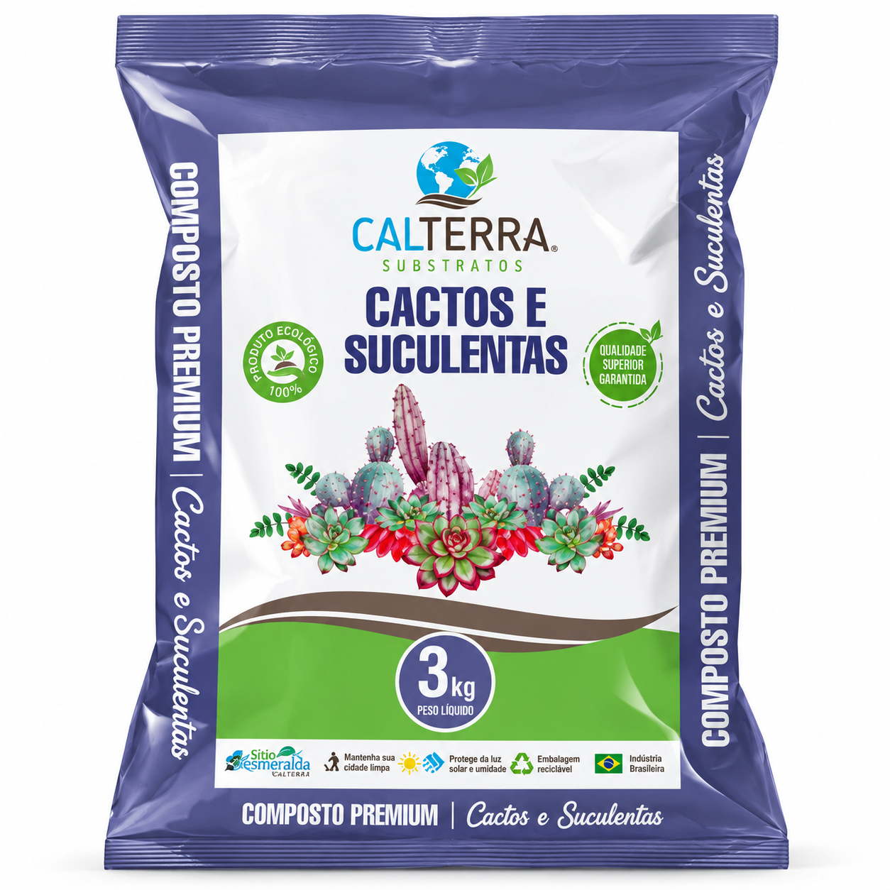 Substrato para Cactos e Suculentas Calterra — 3 kg