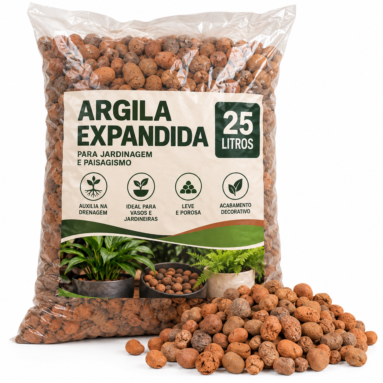 Argila Expandida - 25 litros