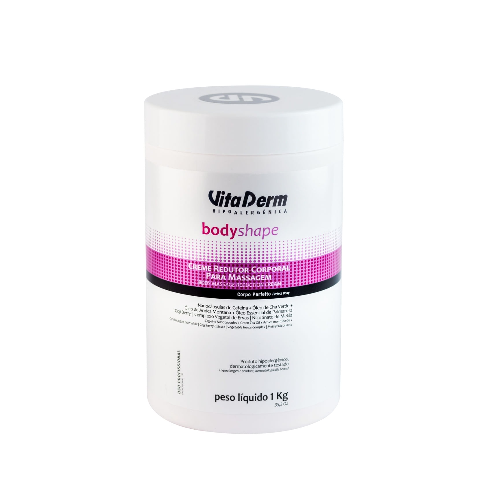 Creme Redutor Corporal Para Massagem Body Shape 1kg