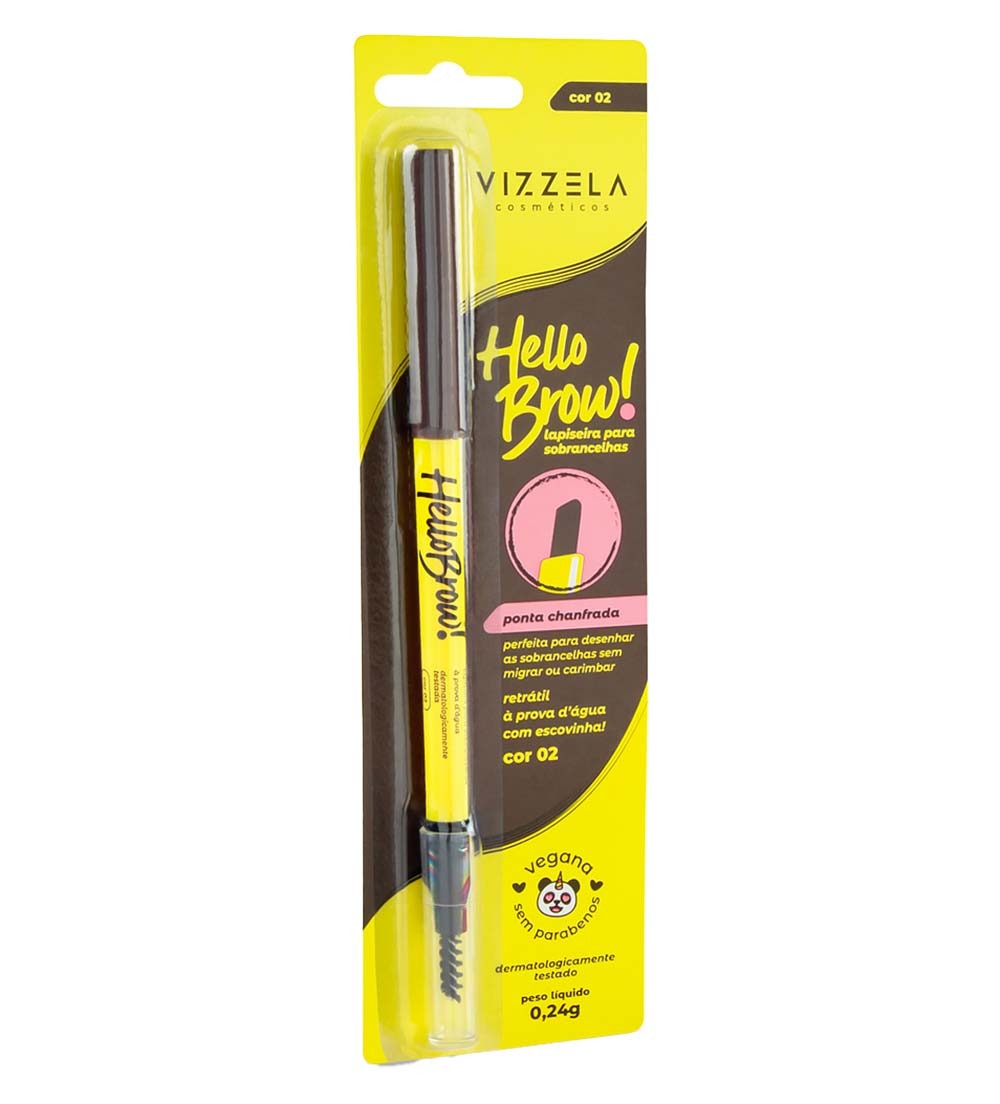 Vz-53 - Lapiseira P/ Sobrancelhas Hello Brow N. 02 (Blister)