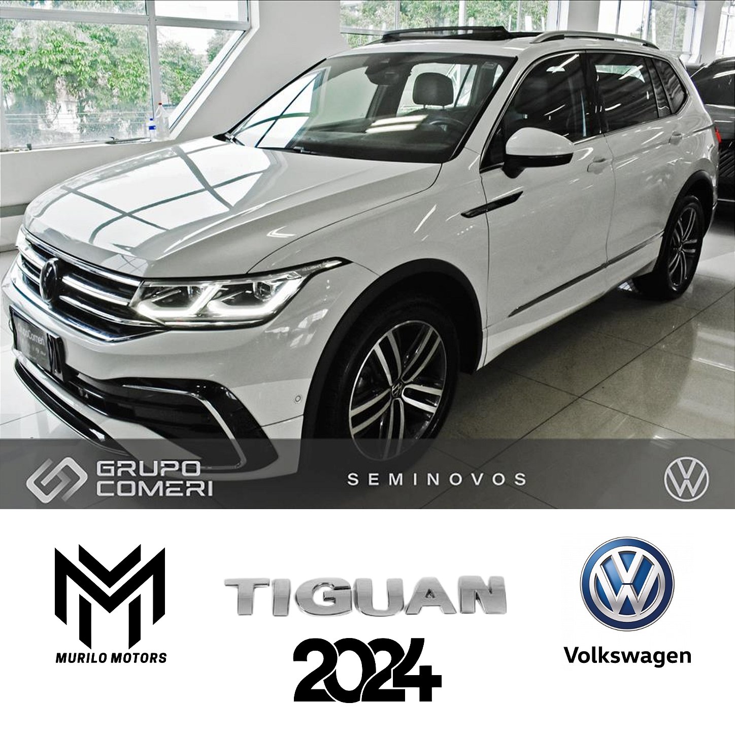 Veículo Volkswagen Tiguan branca 2024 em Peruíbe