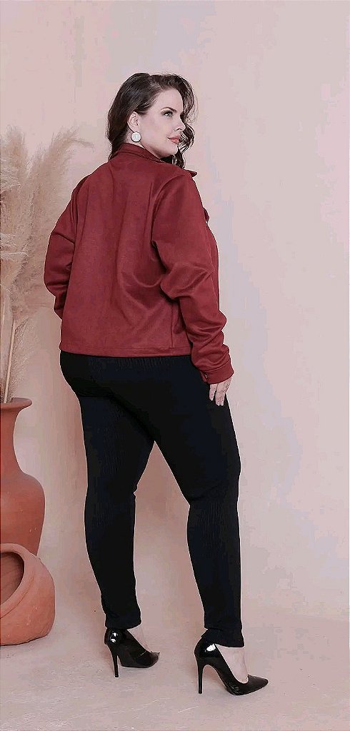 Jaqueta Suede Premium Feminina Marsala