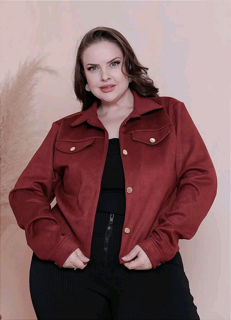 Jaqueta Suede Premium Feminina Marsala