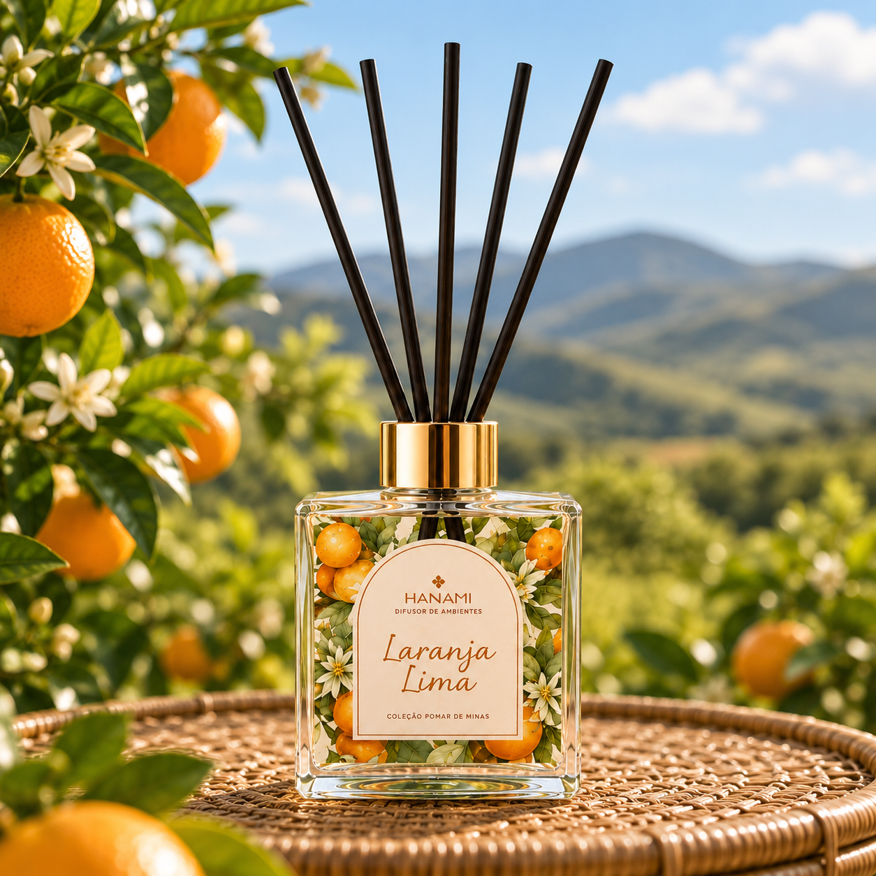 Difusor de Aromas de Laranja Lima (c/ Varetas de Bambu) 250ml